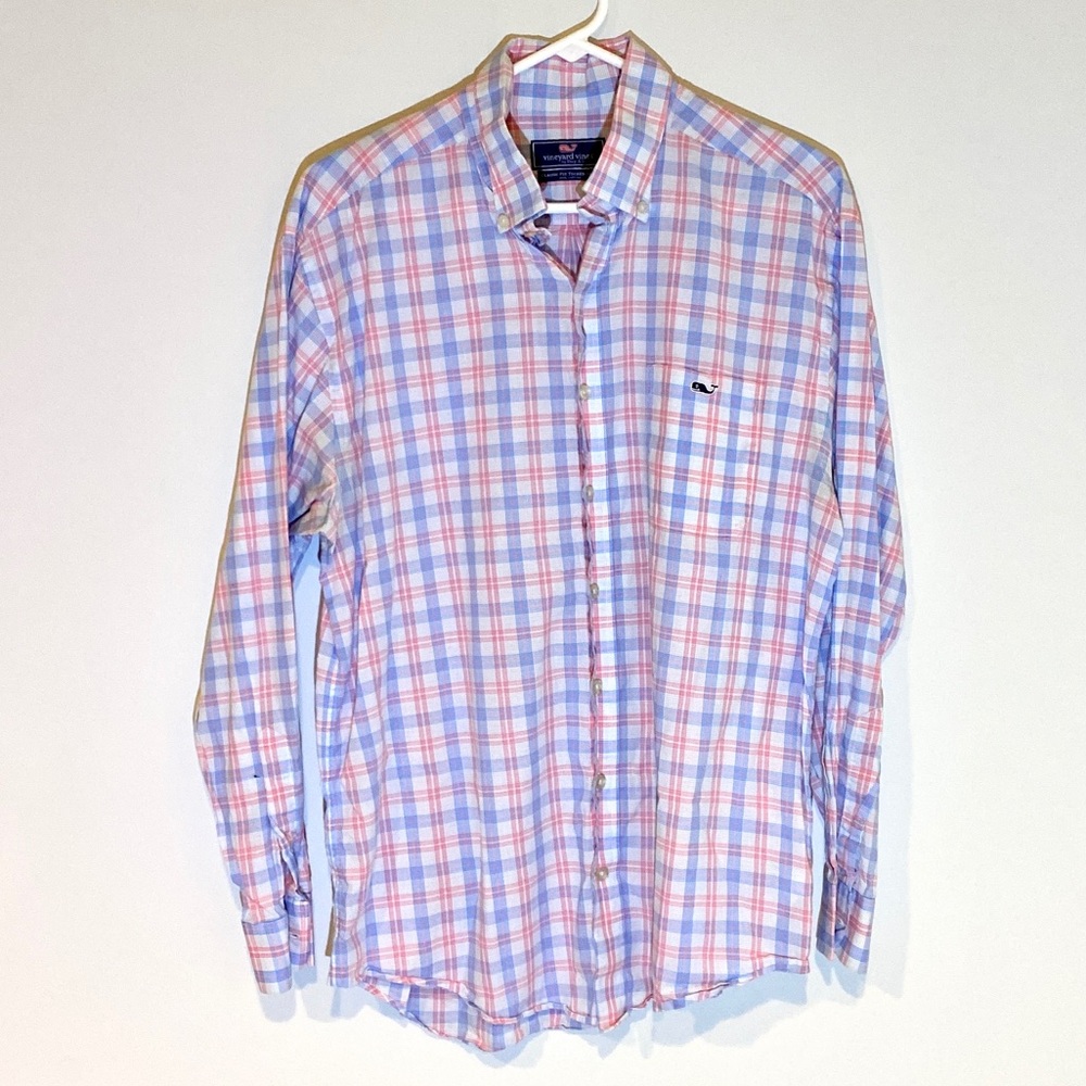 Vineyard Vines Plaid Classic Fit Tucker Shirt L